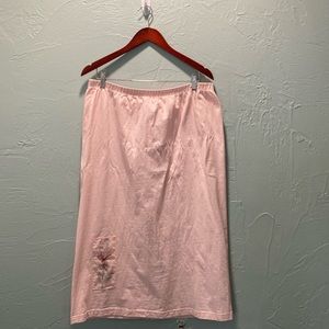 ColdWater Creek 
PXL- elastic waist 
Pink dragonfly skirt